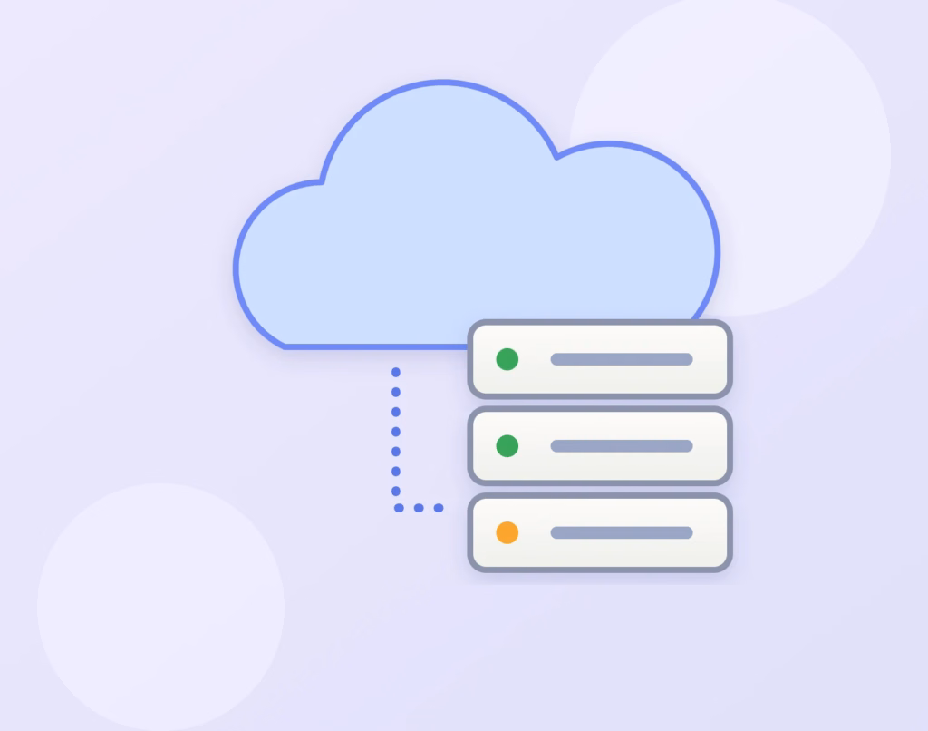 Nuage et serveurs illustrant le choix entre ERP cloud et on-premise