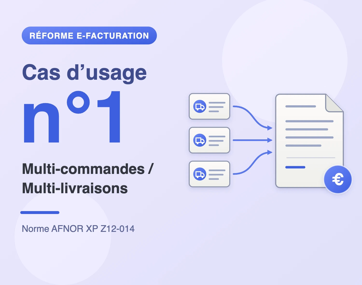 Réforme de la facturation électronique, cas d'usage n°1 : multi-commandes et multi-livraisons
