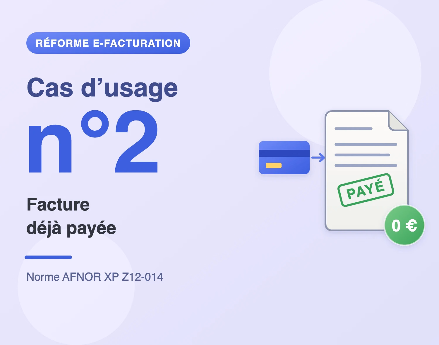Réforme de la facturation électronique, cas d'usage n°2 : facture déjà payée